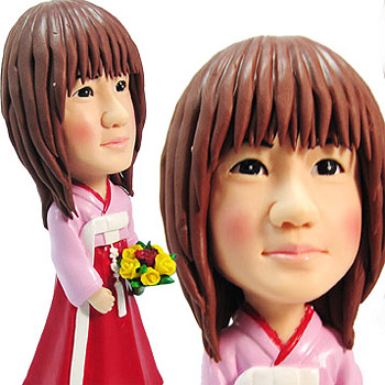 捧花公仔娃娃-韓國傳統服飾公仔